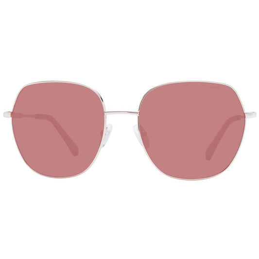 Gant Rose Gold Women Sunglass with full-rim rose gold metal frame, grey gradient lenses, UVA & UVB protection, and branded case included.