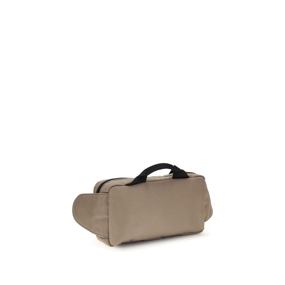 Givenchy Beige Polyamide Handbag showcasing urban style, top handle, and zipper closure with adjustable webbing strap, AW25 season.