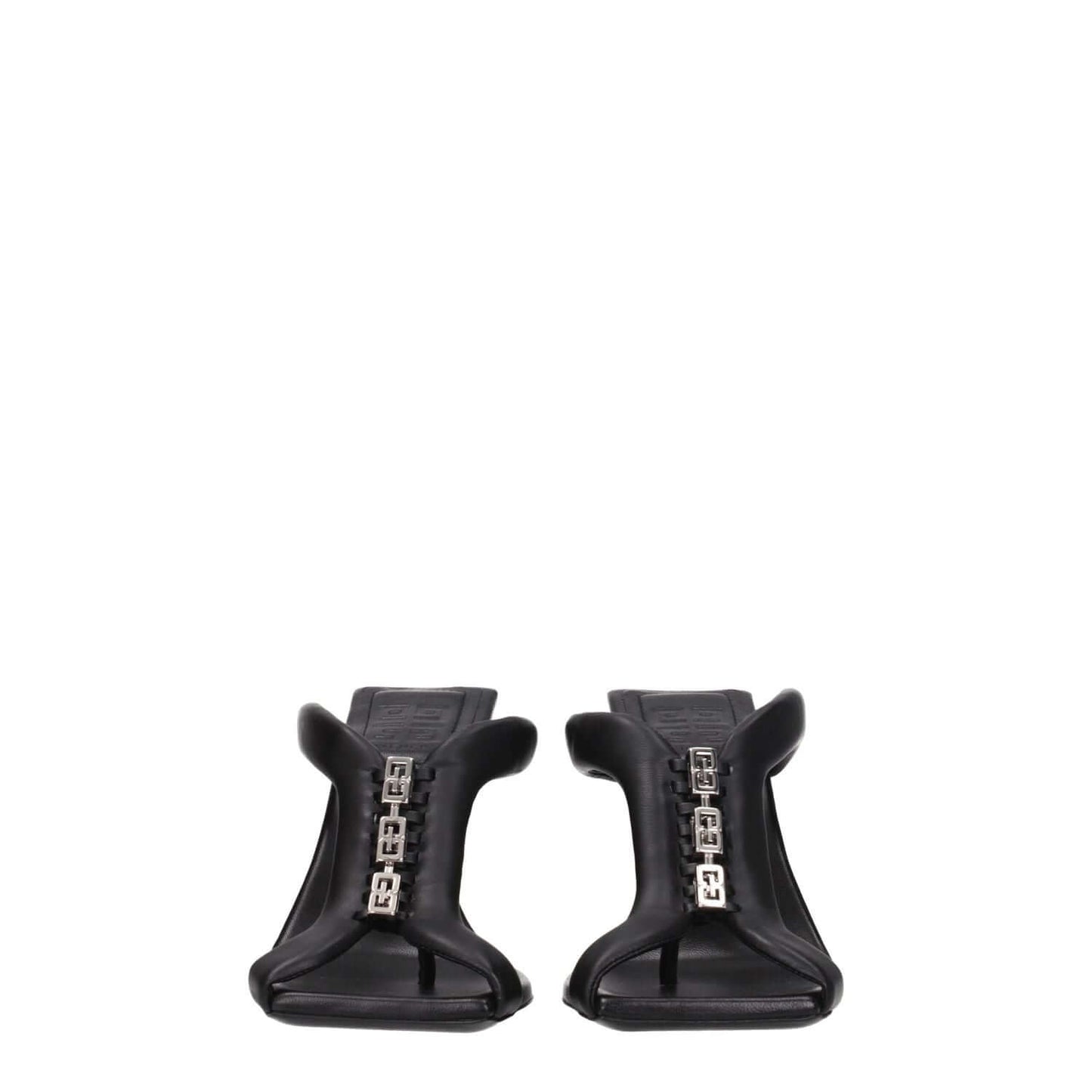 Givenchy Black Leather Stiletto Heel Sandals