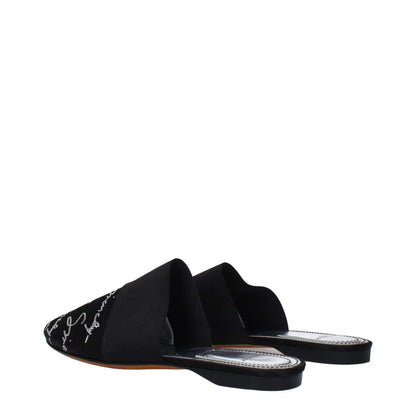 Givenchy Black Satin Slippers