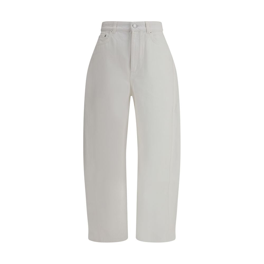 Givenchy White Cotton Jeans Denim with a rounded silhouette and classic five-pocket design, perfect for bold, everyday style.