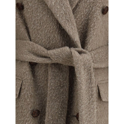 Golden Goose Beige Fleece Wool Coat