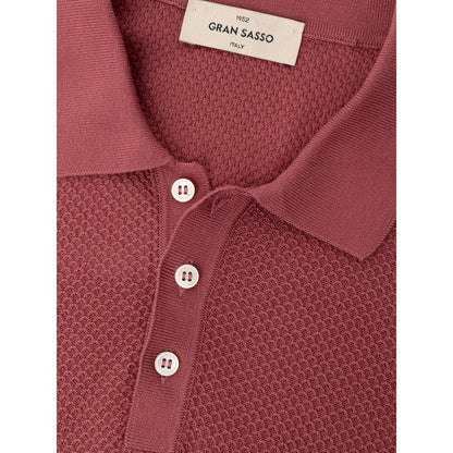 Gran Sasso Red Cotton Polo Shirt