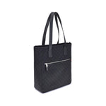 Gucci GG fabric Tote Bag featuring the signature GG pattern, green and red Web detail, and organized interior with multiple pockets.