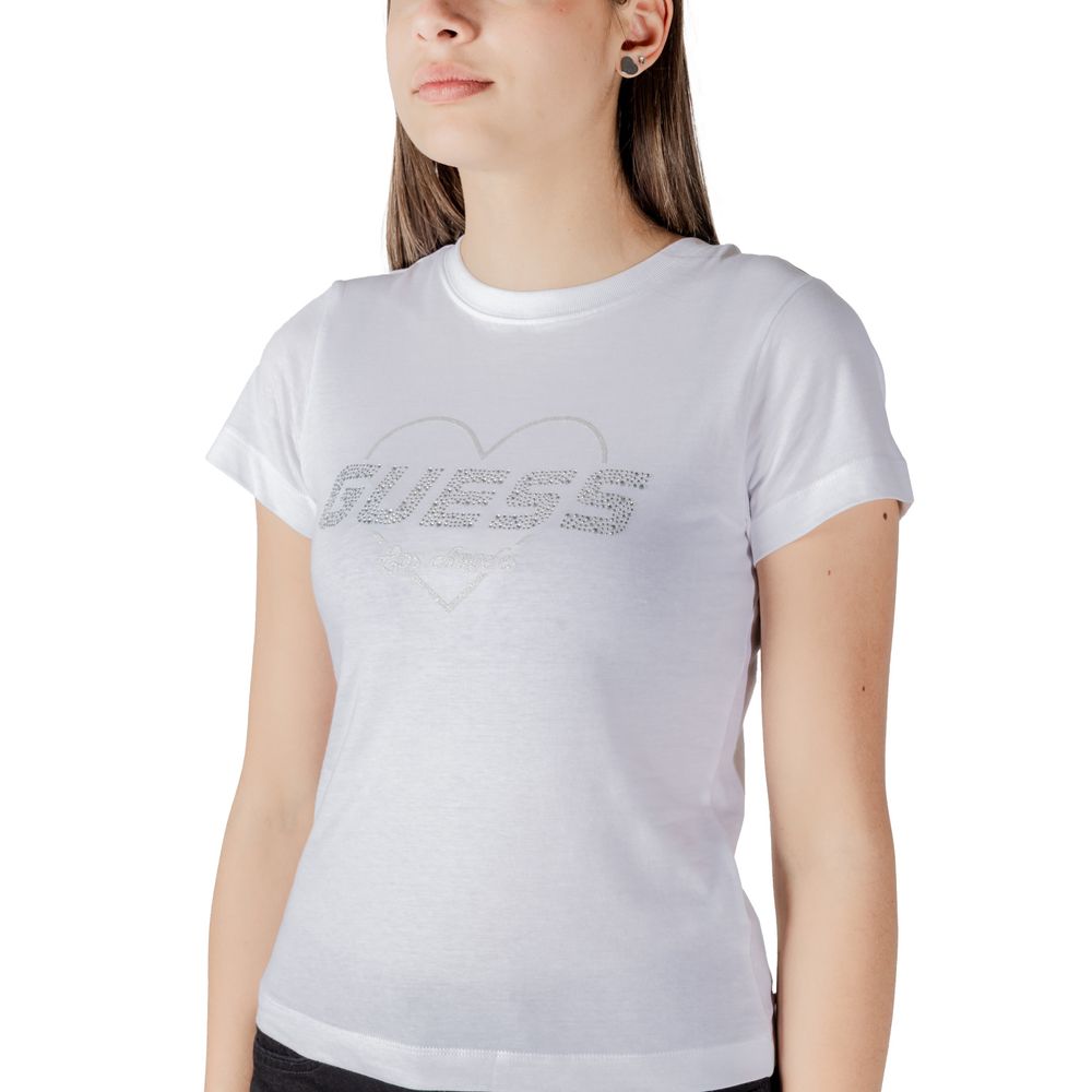 Guess Active White Cotton T-Shirt
