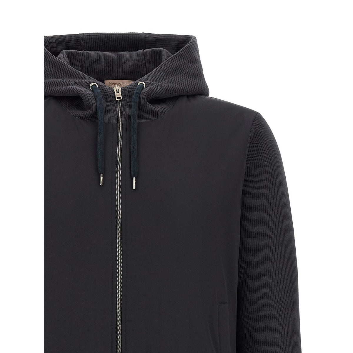Herno Blue Cotton Shell Jacket