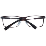 Alt Tag: Hugo Boss Brown Men Glasses Frame, full-rim stainless steel, rectangle style with demo plastic lenses, includes branded case.