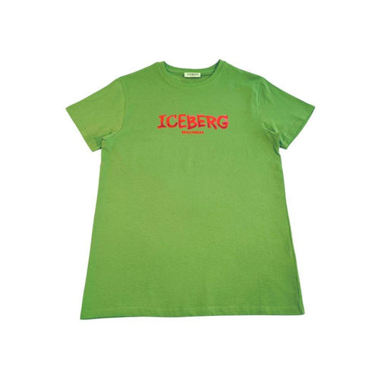 Iceberg Green Cotton Men T-Shirt