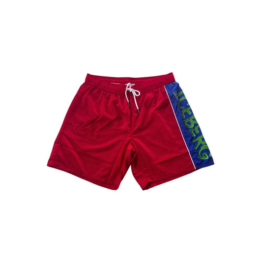 Iceberg Red Polyester Men Swim Short1728,67345744032,Clothing,Iceberg,L,M,Men,Men - Clothing,Multicolor,New with tags,Swim Shorts - Swimwear - Clothing,Swimwear - Clothing,Swimwear - Men - Clothing
