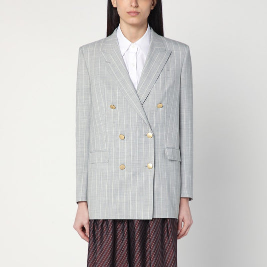 Tagliatore Gray pinstripe double-breasted jacket