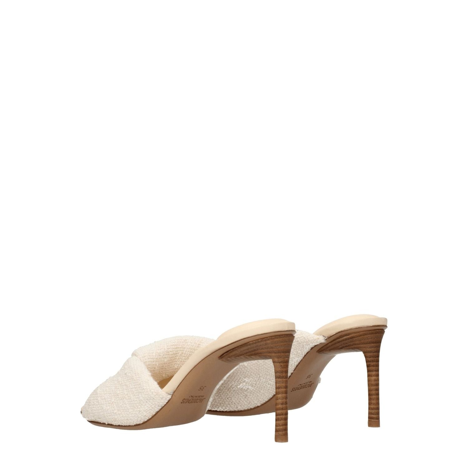 Jacquemus Beige Fabric Stiletto Heel Sandals