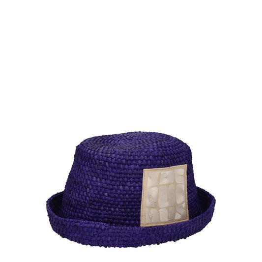 Jacquemus Purple Raffia Hats JA-8547396354313-56 CM|XS