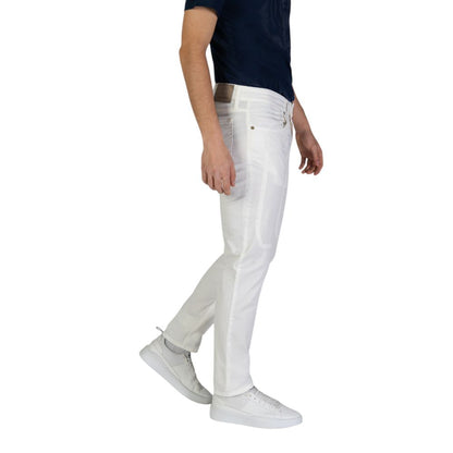 Jeckerson White Cotton Skinny Pants
