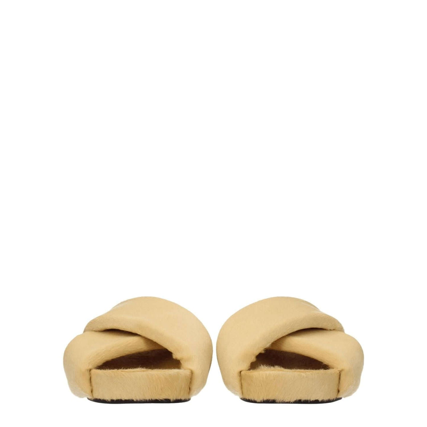 Jil Sander Beige Horsehair Slippers