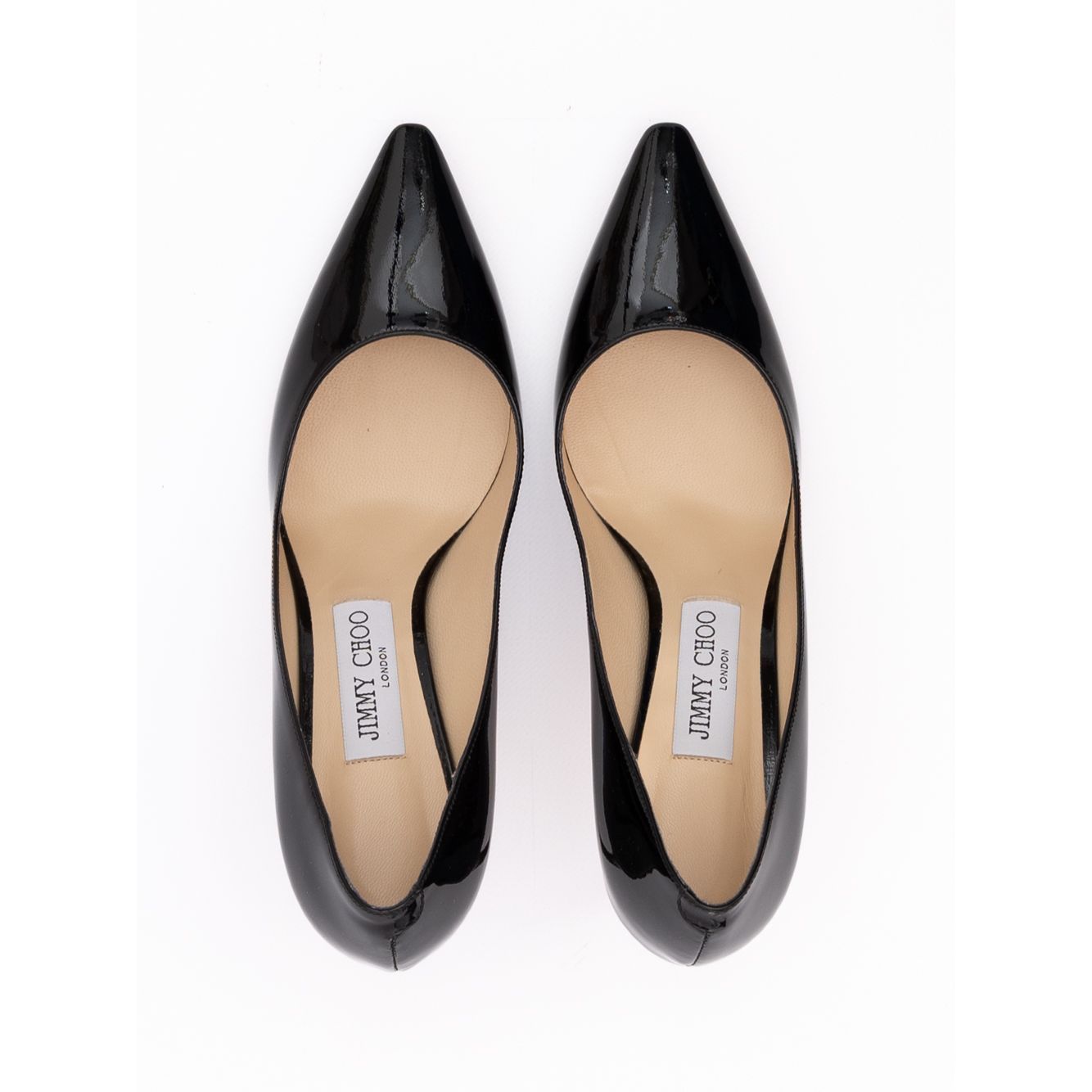 Jimmy Choo Black Patent Leather Romy 85 Pumps