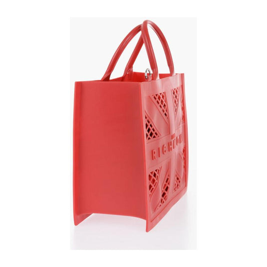 John Richmond John Richmond Solid Color CRACOV Tote Bag with Cut-Out Details JOP617614GD 1728,74866327712,Bags,John Richmond,New with tags,Red,Tote Bags - Women - Bags,Women,Women - Bags