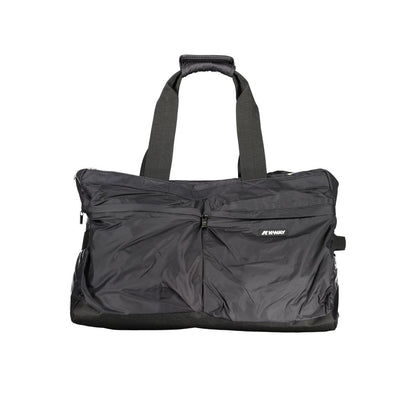 K-WAY Black Polyester Luggage And Travel with shoulder handles, external and internal pockets, contrasting details, and zip closure.