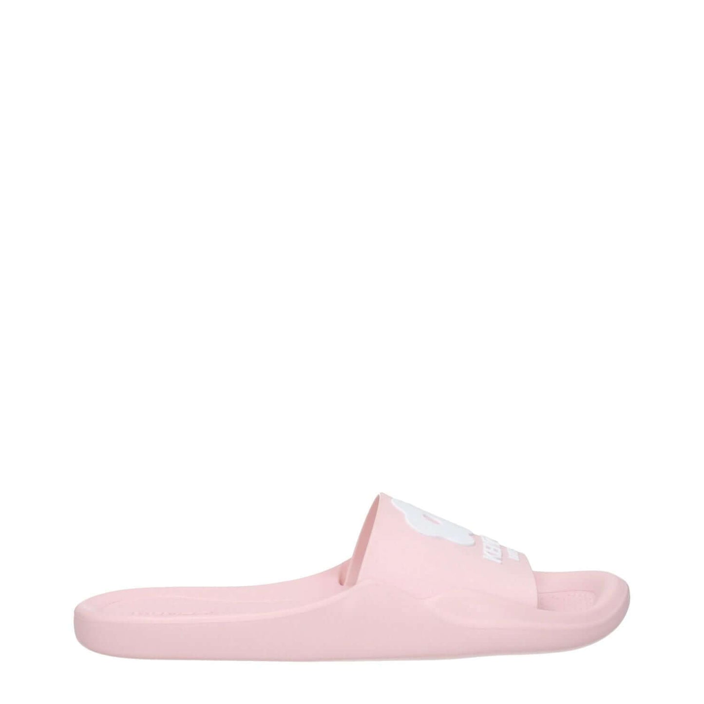 Kenzo Pink Cotton Slippers with rubber sole and open toe design, featuring logo on front, casual style ideal for everyday wear.