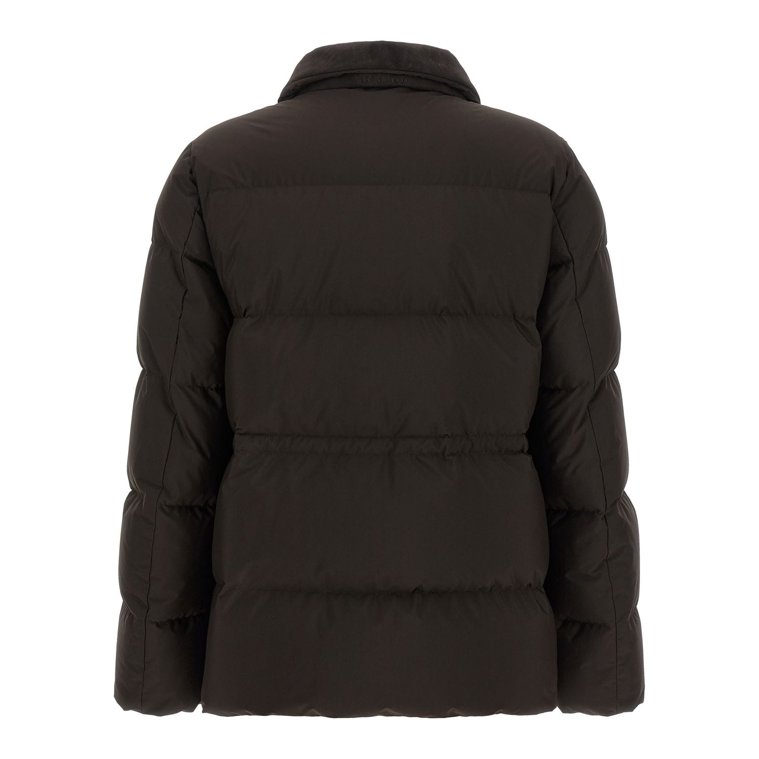 Kiton Brown Polyamide Full-Length Jacket