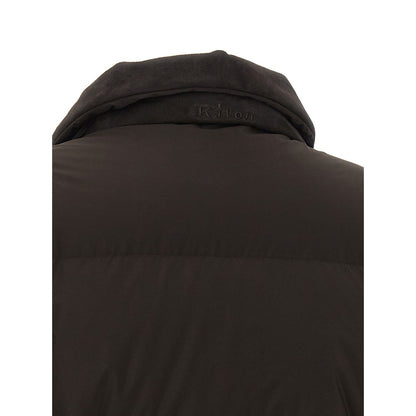 Kiton Brown Polyamide Full-Length Jacket