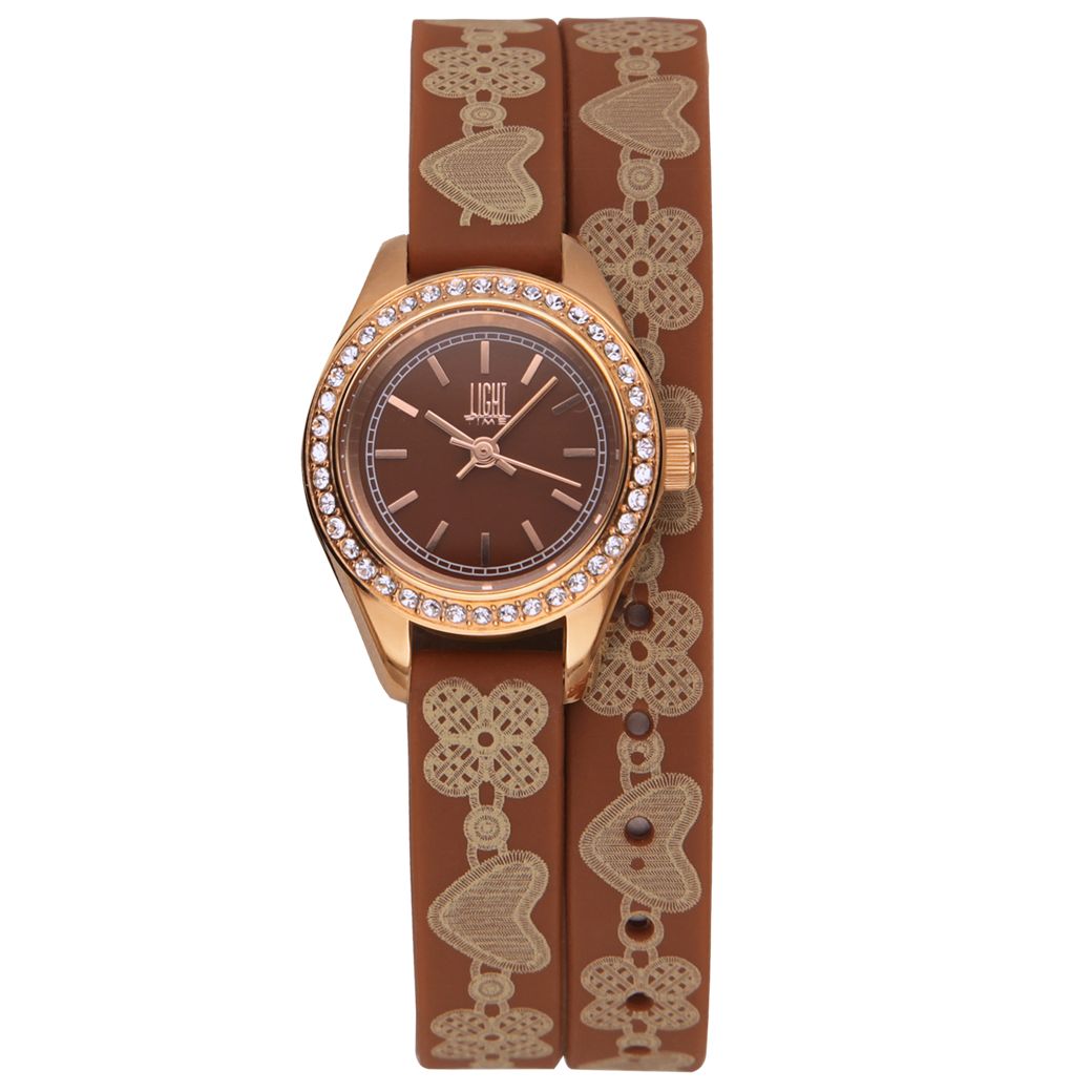 LIGHT TIME Mod. ROCOCO - Brown Strass