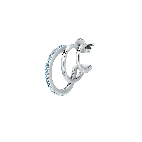 Silver hoop earrings - LA PETITE STORY JEWELRY Mod. LPS02AQM21