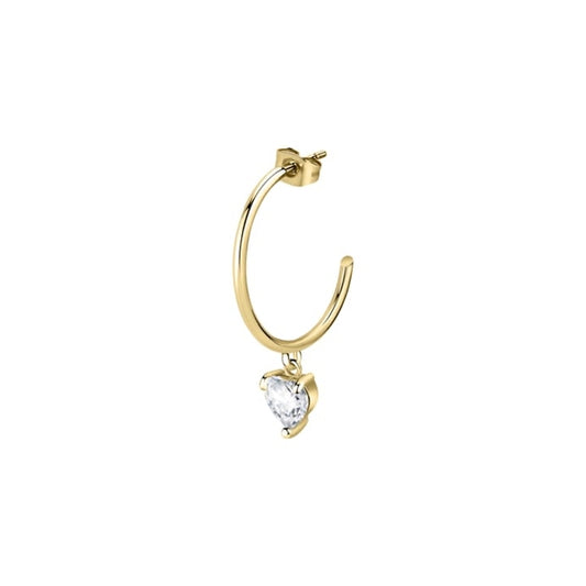 Gold earring with heart-shaped charm from LA PETITE STORY JEWELRY Mod. LPS02AQM31