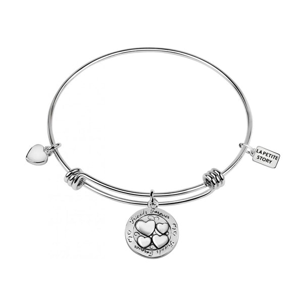 LA PETITE STORY JEWELRY Mod. LPS05APZ05 silver bracelet with heart and charm details