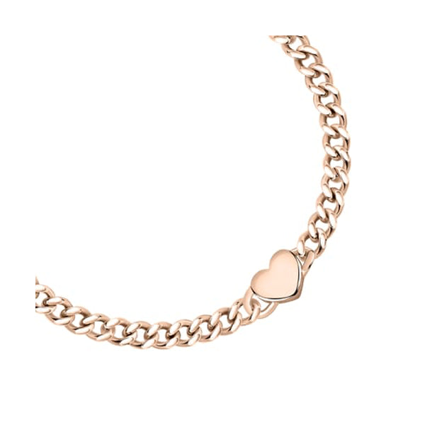 Rose gold heart chain bracelet from LA PETITE STORY JEWELRY Mod. LPS05ASD37, elegant accessory for any occasion.