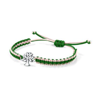 LA PETITE STORY JEWELRY Mod. LPS05ASF60 green and white friendship bracelet with clover charm