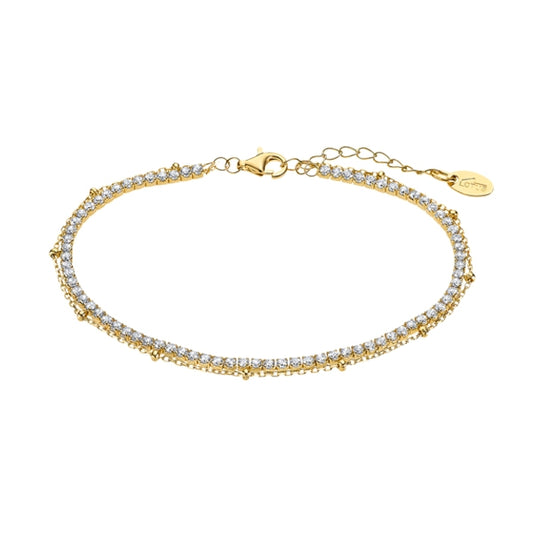Delicate bracelet from LOTUS JEWELS JEWELRY Mod. LP3181-2/2 with sparkling stones and gold finish for elegant style.
