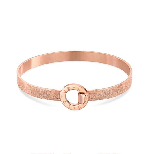 LOTUS JEWELS JEWELRY Mod. LS2080-2/3 elegant rose gold bracelet with circular clasp design