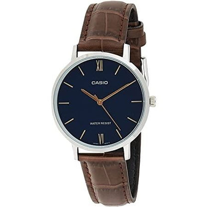 CASIO COLLECTION Mod. MINIMAL, LEATHER - BLACK WATCHES