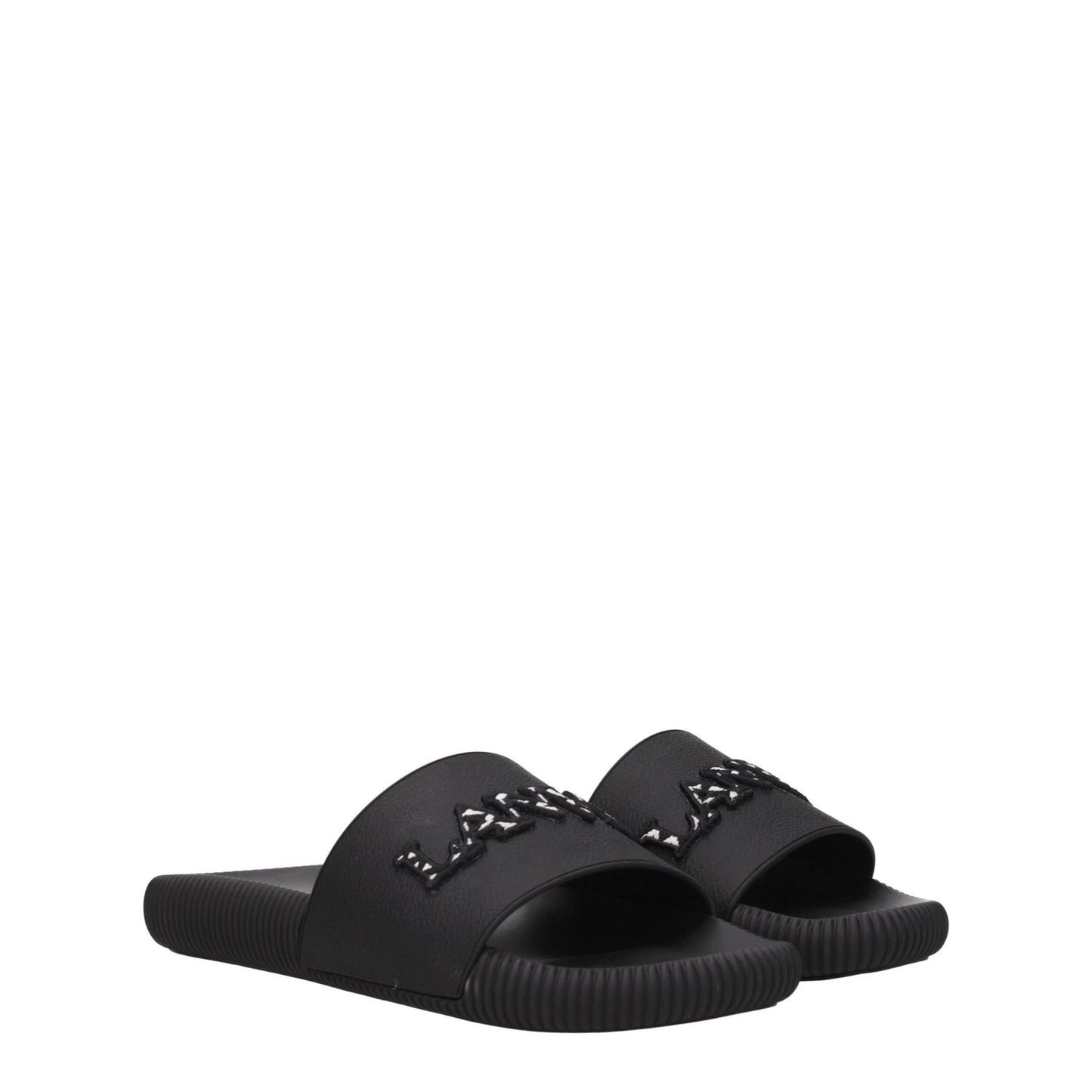 Lanvin Black Cotton Slippers
