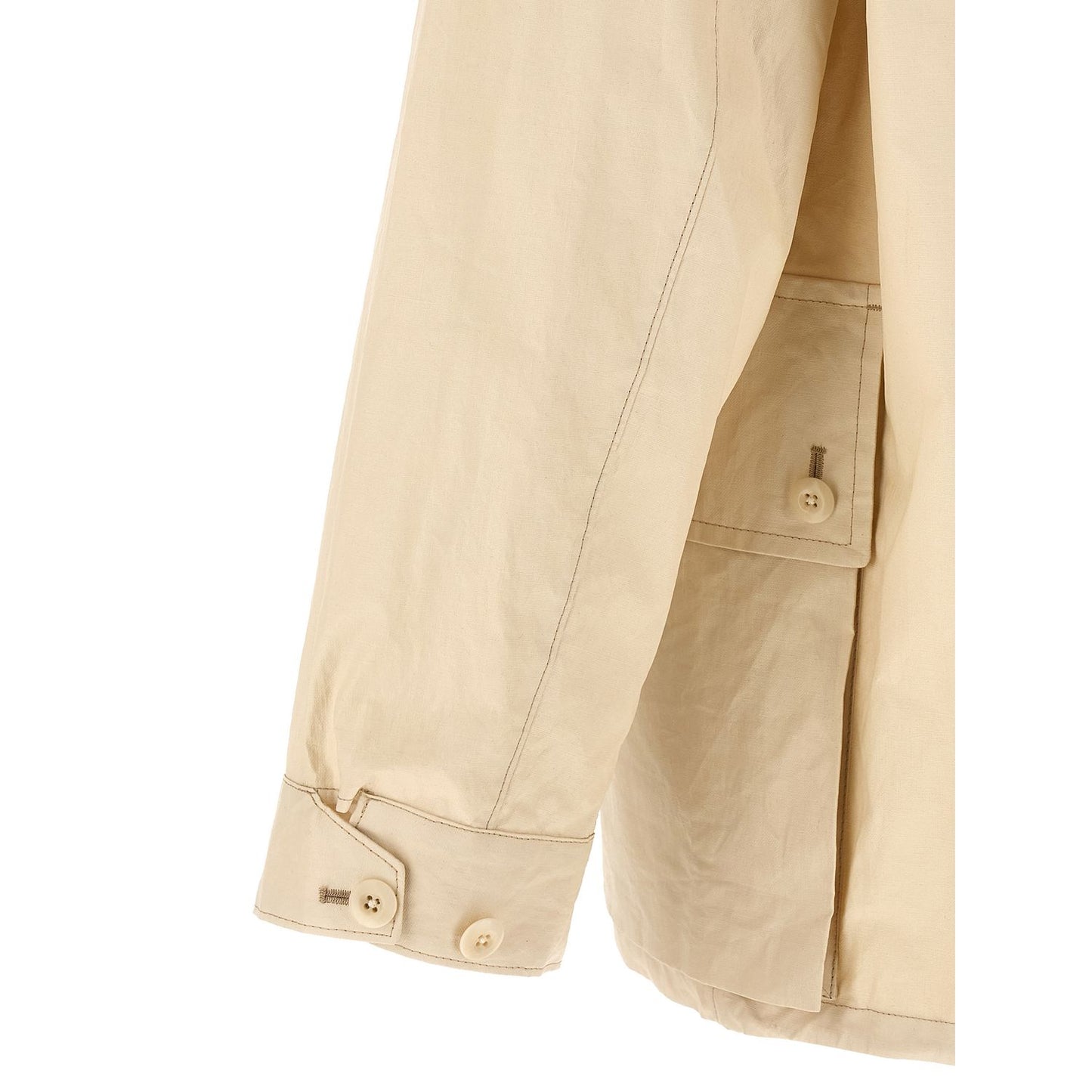 Lemaire Beige Linen Shell Jacket