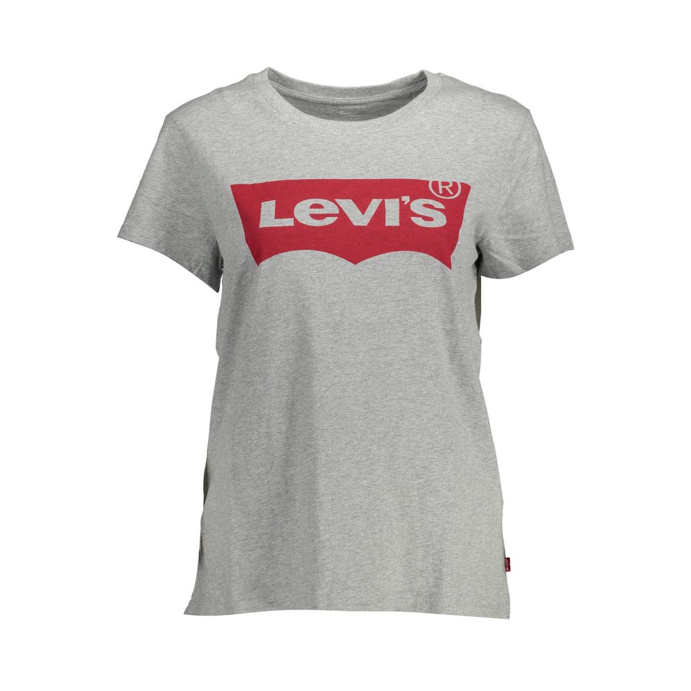 Levi's Brown Cotton Women T-Shirt with logo and print, chic design for casual wear, short sleeves, round neck, made of premium cotton.