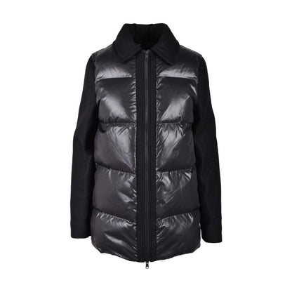Love Moschino Black Polyester Clothing - Women's puffer jacket with padded front and smooth sleeves.