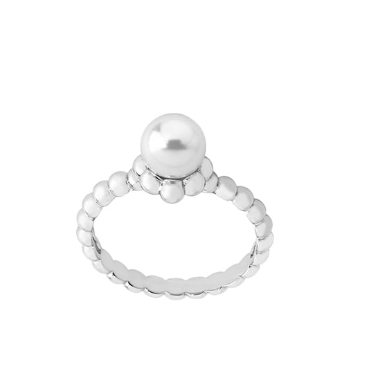 MAJORICA JEWELRY Mod. 14388.01.2.917.010.1 elegant pearl ring in silver finish