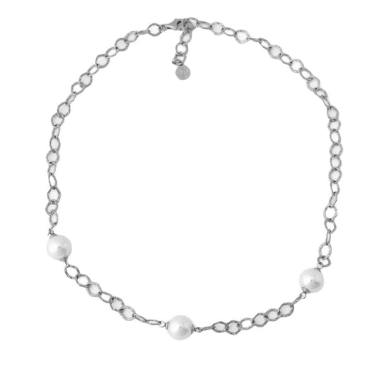 MAJORICA JEWELRY Mod. 17092.01.2.N45.531.1 silver chain necklace with pearls