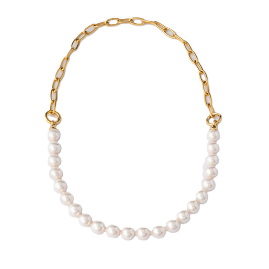 MAJORICA JEWELRY Mod. 17364.01.1.000.010.1 - gold chain necklace with white pearls