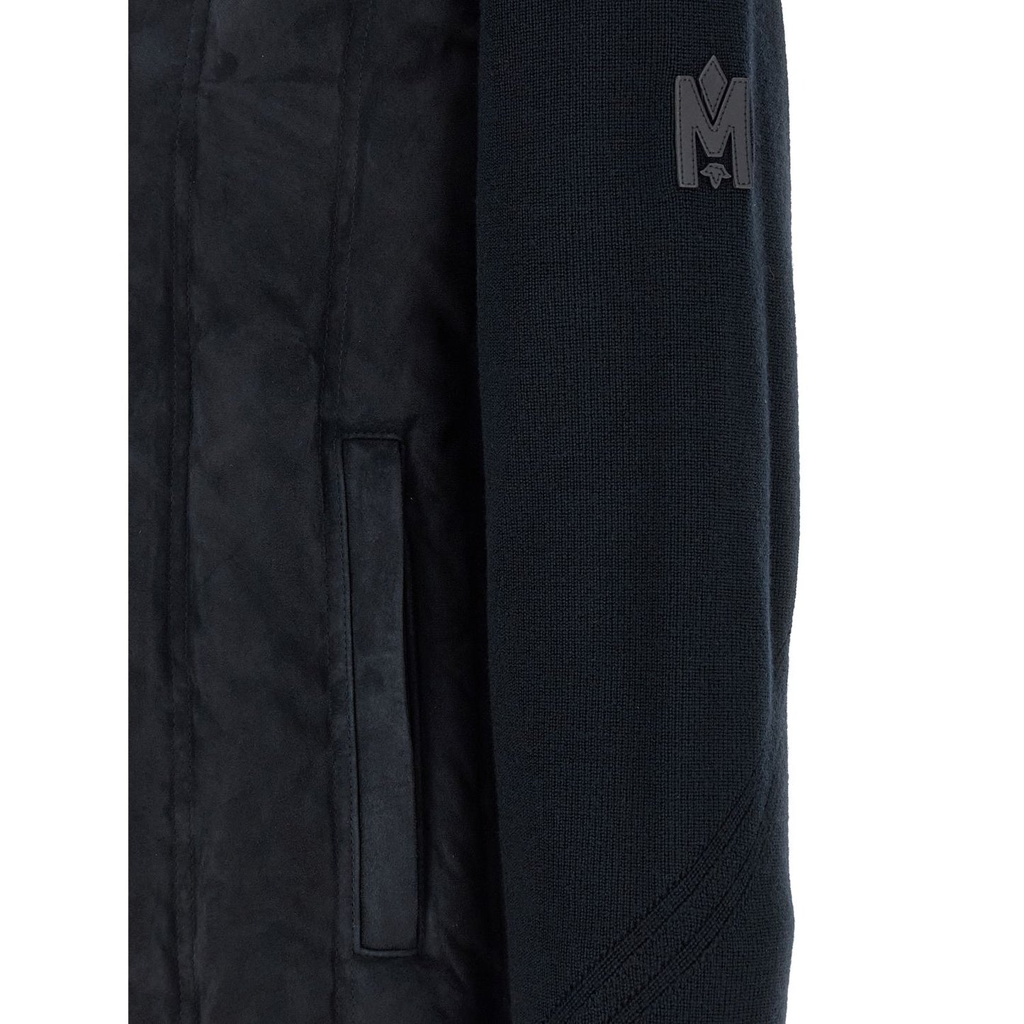 Mackage Blue Virgin Wool Full-Length Jacket