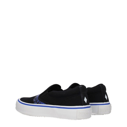 Marcelo Burlon Black Fabric Slip-On Loafers