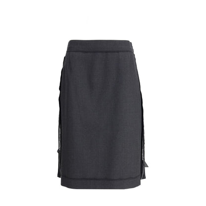 Margiela Black Polyester Midi Skirt