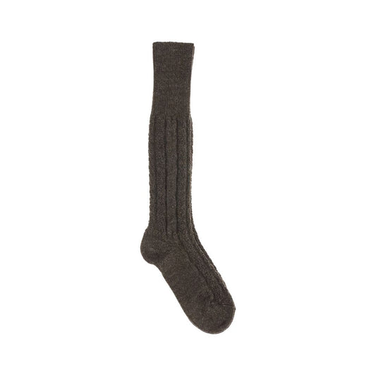 Margiela Black Wool Socks showing ribbed knit design, crafted from high-quality virgin wool for warmth and comfort, AW25 season.