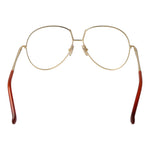 Max Mara Orange Women Glasses Frame in round full-rim style with metal frame and plastic demo lenses.