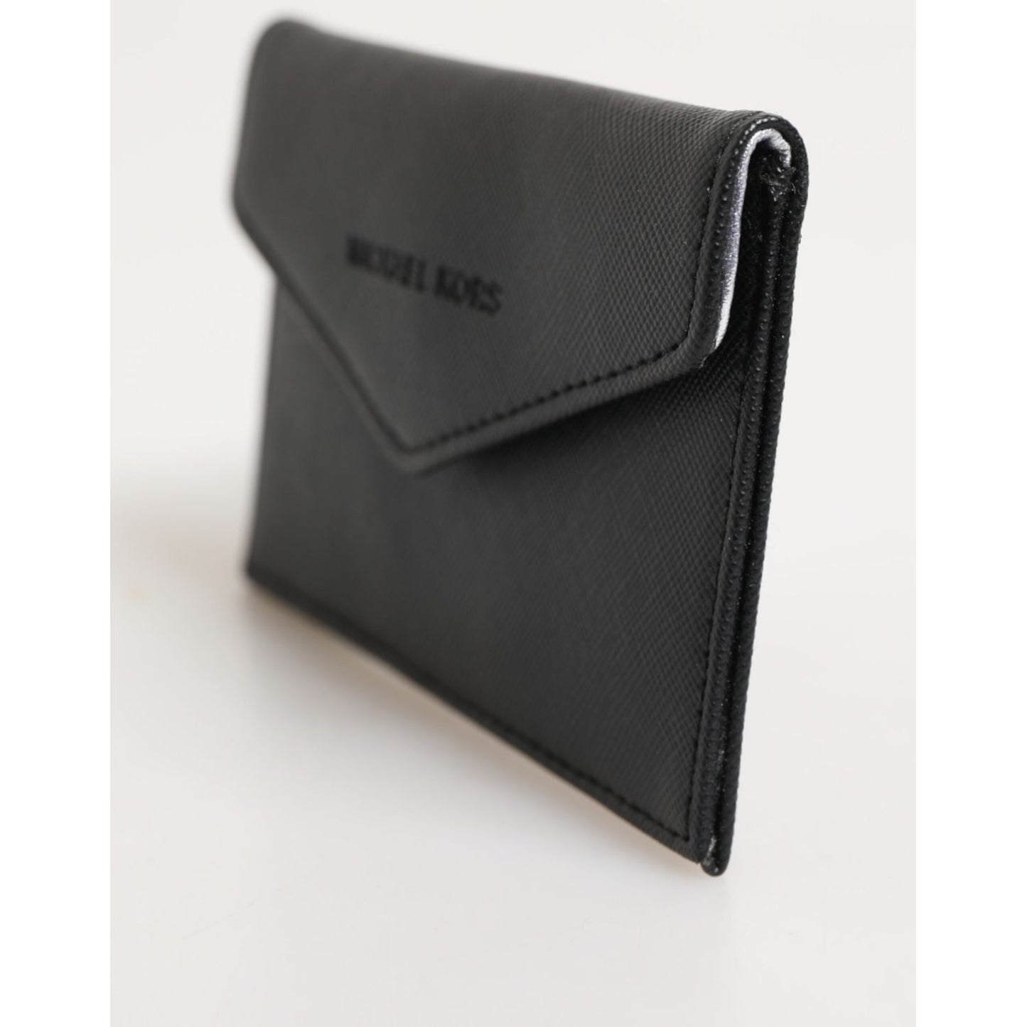 Michael Kors Black Saffiano Leather Envelope Holder Men's Accessory Wallet with sleek design and durable construction.