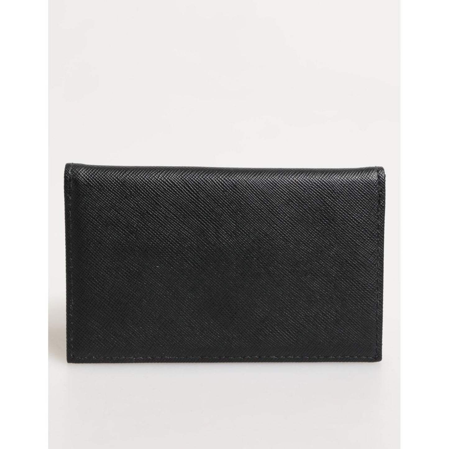 Michael Kors Black Saffiano Leather Envelope Holder Men's Accessory Wallet displayed with sleek texture.