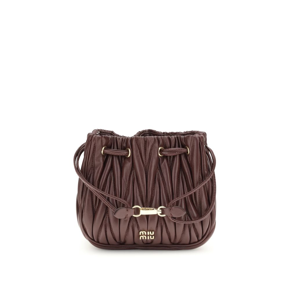 Miu Miu Bordeaux Calf Leather Bos Taurus Wallet