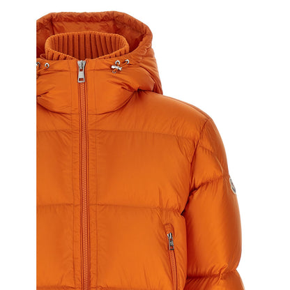 Moncler Orange Polyamide Full-Length Jacket