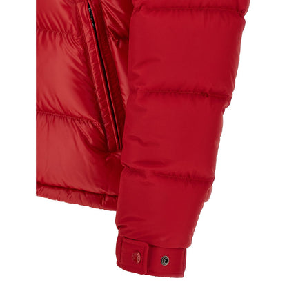 Moncler Red Polyester Full-Length Jacket